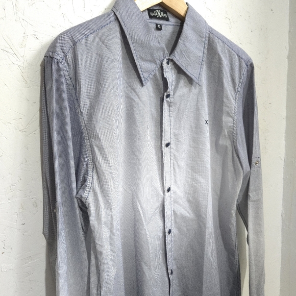 Xray | Men's Grey Spotted gradient Button Down Shirt - Picture 5 of 10